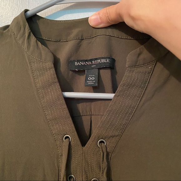 Banana Republic Olive Mini Dress Size 00 - Picture 4 of 6